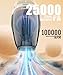 Topipop Handstaubsauger Akku mit 25000Pa Starke Saugkraft,Kabelloser Staubsauger mit HEPA-Filter & Aufsätzen–Leichter Autostaubsauger für Tierhaare,Teppich Haus,Büro,Küche (Weiß)