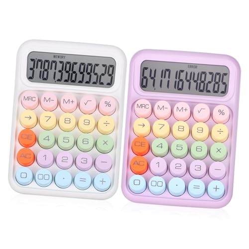 Calculatrice grand écran avec clavier mécanique scientifique colorée de bureau