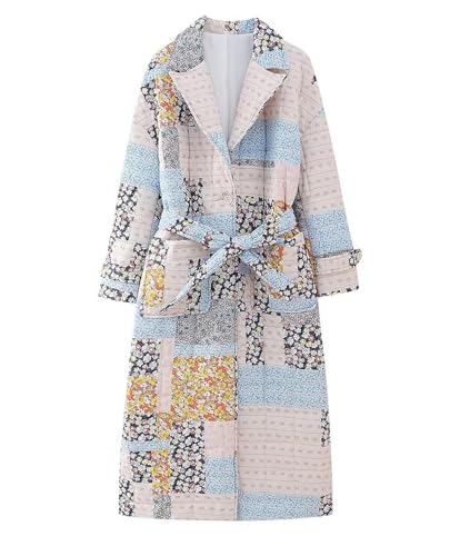 Antinson Women's Lightweight Blue Floral Puffer Jacket - Perfect for Chilly Adventures! - Image 7