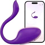 APP Remote Control Virabt.o.r L.ove E.GGS with Vibrates for Women 10 Modes (Purple)