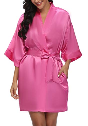 Image of Giova Women Bridal Robe for Bride and Bridesmaid Getting Ready Wedding Party Bathrobe