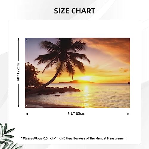 Drapeau tropical double face robuste 1,2 x 1,8 m résistant extérieur