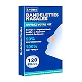 120 Pièces Nasal Strips Bandelette Nasales,Dispositifs anti Ronflement Efficace Puissant,...