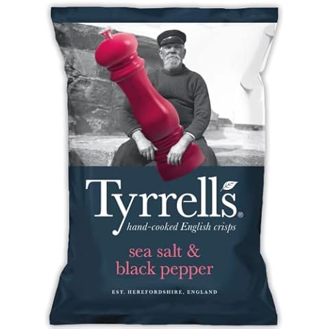Tyrrells Sea Salt and Black Pepper Crisps Cover
