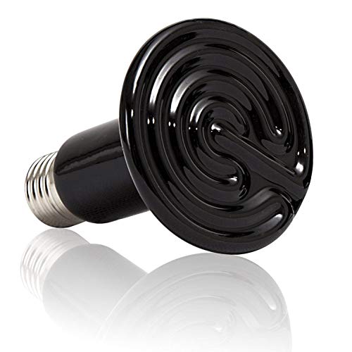 BETAZOOER - Lámpara de Calor infrarrojo de cerámica de 100 W, Bombilla emisora de Reptiles, Color Negro para Calentador, Pollo, Lagartija, Tortuga, Acuario, Serpiente, sin daño, sin luz (1 Unidad)