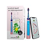 Playbrush Smart Sonic, smarte elektrische Schallzahnbürste für Kinder mit interaktiver Spiele-App (Pink)