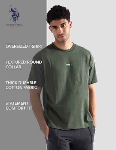 Image of U.S. Polo ASSN. Mens OEE04 Pure Cotton Oversized Lounge T-Shirt