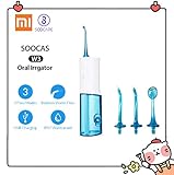 Original XIAOMI Youpin SOOCAS W3 Oral Irrigator Portable Water Dental Flosser Water Jet Cleaning Tooth Denture Cleaner Teeth Brush Blue