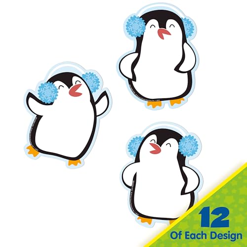 Eureka Penguins Paper Cut-Out Classroom Decorations for Teachers, 36 Pieces - image 6