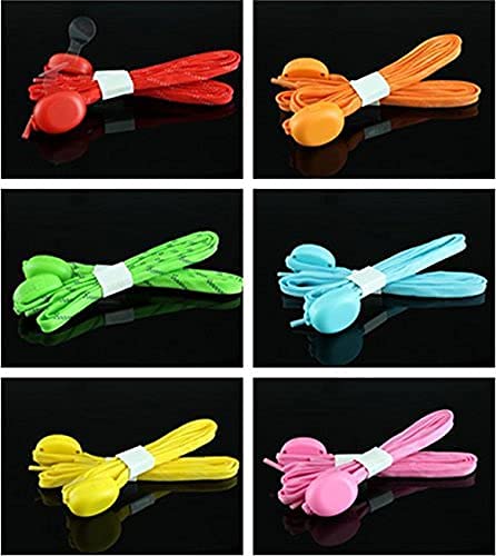 Acmee 6 Pairs Led Shoelaces - High Visibility Soft Nylon Light Up Shoelace With 3 Modes In 6 Colors For Night Safety Running Biking, Or Cool Disco Party, Cosplay, Hip-Hop Dance #TOP7