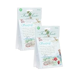 WILLOWBROOK | Fresh Scents Scented Sachet Packet | Seaspray | Air Freshener Bags for Drawers, Closets, Cars | 6 Pack | Long Lasting Home Fragrance