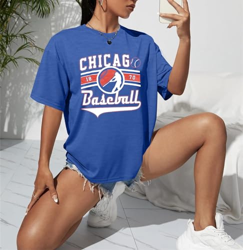 Oversized Baseball Shirt Women Vintage Baseball Graphic Tee Baseball Season Tshirt Causal Short Sleeve Tops2