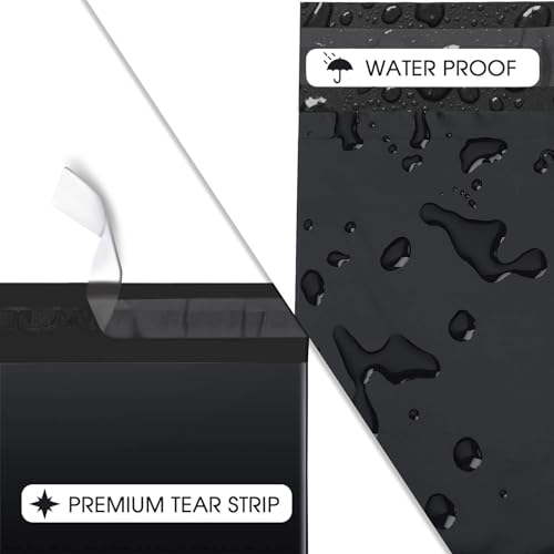 Image of Metronic Black Poly Mailers 14.5x19 Large 500 Pack Self-Seal Shipping Bags, Packaging Envelopes for Small Business, Boutique, Clothing