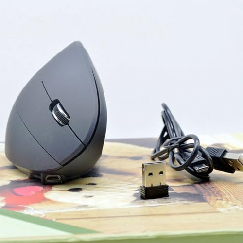 Générique Mice Ergonomique sans Fil pour PC | Contrôle Vertical USB Rechargeable | École de Bureau de Divertissement Compact Accessoire Portable – Image 6