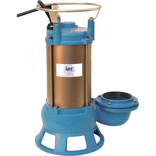 IPT Centrifugal Submersible Shredder Sewage Water Pump - 13,200 GPH, 3 HP, 4in. Ports, Model Number 5765-IPT-95