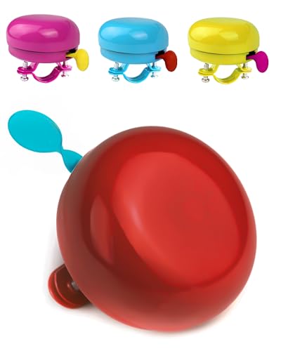 Timbre grande para bicicleta para niños y niñas, para mujer, manillar de 22 mm, multicolor