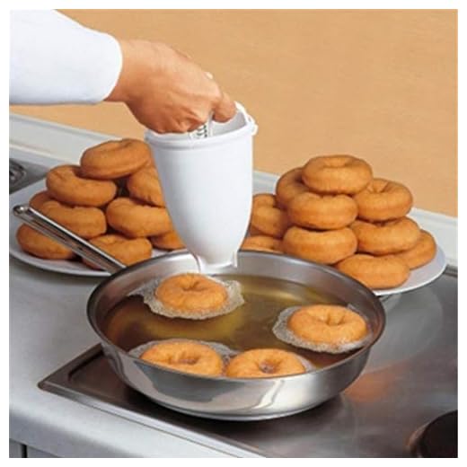Donut Maker, Pancake & Donut Batter Dispenser Plastic Doughnut Maker Machine Mold DIY Tool Kitchen Pastry Making Bake Ware