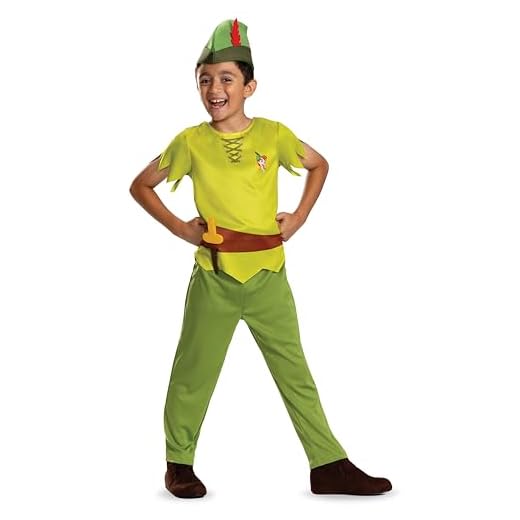 DISGUISE 144709l-eu-6 Disfraz de Peter Pan, para niños, cheurón, multicolor