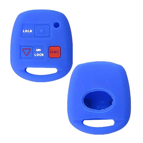 Happyit Silicone Car Key Cover Case for TOYOTA Avensis Camry Corolla 3 Button Remote Control (Blue) - Image 3