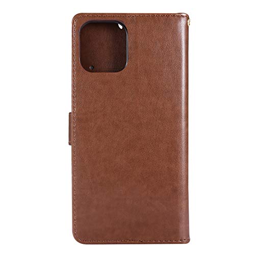 Capa C-Super Mall-UK para iPhone 12 Pro Max, capa carteira em relevo borboleta com suporte e capa fl