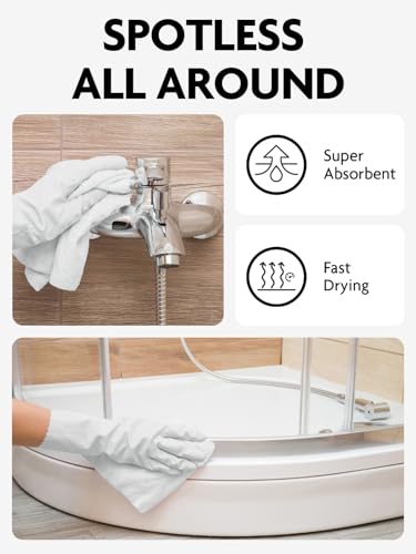 Fantasticlean Rollo de Paño de Microfibra - 75 Unidades, Paños de Limpieza Rasgables, Trapos Reutilizables y Sin Pelusas, para el Coche, la Cocina y el Hogar 30 x 30 cm - Blanco - imagen 3