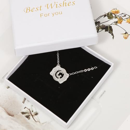 Belt Buckle Necklace Western Style Initial Letter Pendant Necklace, Decorative Belt Buckle Frame Design