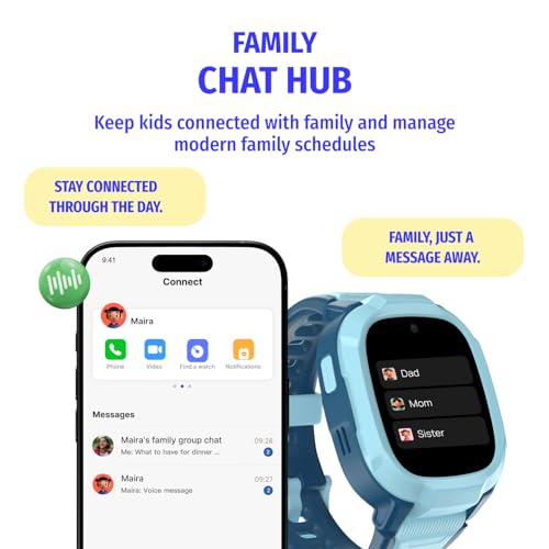 Image of Noise Junior Explorer 2 Smart Watch for Kids with 4G SIM Compatible, 2-Way Video & Voice Calling, Geofencing, Real Time Location Monitoring via Google Maps, IP68, SOS Emergency Alerts (Frost Pop)