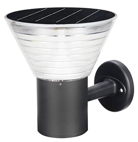 Lampe solaire de jardin applique solaire LED blanc chaud Rome