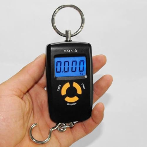 Portable Mini Digital Hook Scale - Accurate LCD Weighing Scale for Luggage & Fishing - Lightweight Handheld Design for Easy Travel Weighing, Ideal for Suitcases & Outdoor Use