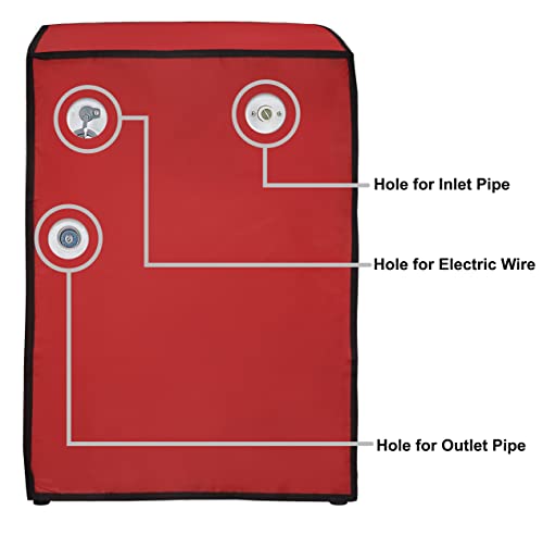 Image of Amazon Brand - Umi. Front Load Washing Machine Cover Suitable for Bosch 6.5 Kg, 7 Kg, 7.5 Kg, 8 Kg, 8.5 Kg, 9 Kg (63cmsX63cmsX81cms, RED)