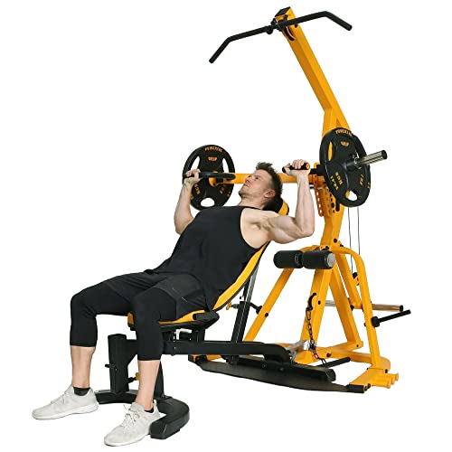 Powertec Fitness Workbench LeverSystem – Workout Bench, 500 LB Weight Capacity – Gym Equipment for Home – Adjustable Full Body Workout Machine