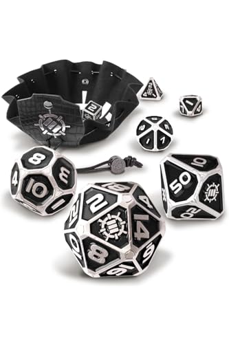ENHANCE gaming DND ���^���_�C�X�Z�b�g 7�̑��ʑ̃_�C�X 2-in-1�r�[�K�����U�[�_�C�X�o�b�O�ƃ_�C�X�g���C�t�� �\���b�h���^��D&D�_�C�X�Z�b�g �p�X�t�@�C���_�[ ���̑���RPG�p (�R���N�^�[�Y�G�f�B�V���� �u���b�N) (�h���S��