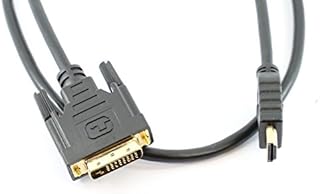 rhinocables HDMI to DVI-D 24+1 Pin, High Speed HDMI Cable with Gold DVI Adapter, HDMI Lead Extension Cable For PC, LCD, HDTV, DVD & Bluray - Home Cinema, TV & Video Accessories (2m)