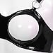 Hedmy Women Wet Look Sexy Hollow Out Open Nipples Bra Lingerie Wireless PVC Leather Bra Everyday Bra Black Small