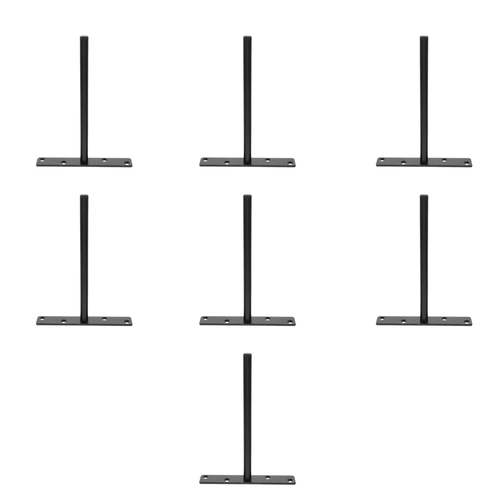 Soportes Invisibles para Estantes Flotantes Metálicos Negros 20 CM Juego de 7 Piezas Soportes Ocultos Resistentes para Montaje en Pared en Hogar y Oficina
