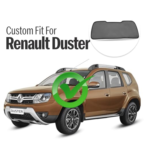 Image of Autofact Dicky Curtain for Renault Duster| Custom Fit Rear Windshield Sunshade | UV & Heat Protection | Foldable Mesh | Privacy & Cooling Car Accessory