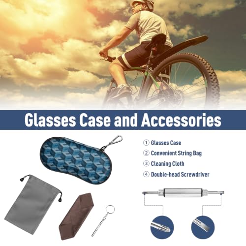 Image of FINTIE Sunglasses Case, Hard EVA Shell Shockproof Sport Glasses Case with Metal Carabiner Travel Zipper Eyeglasses Holder