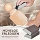 MANICAF Schleifschwamm, 6 Stück Schrägkantenschwamm 100mm x 70mm x 25mm, Körnung 220 Schleifklotz, Schleifschwamm Holz Waschbar und Wiederverwendbar für Präzises Schleifen