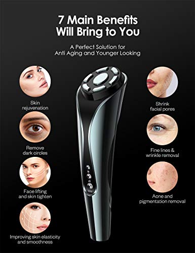 Anjou Facial Skin Care Anti-Aging Device - Handheld Beauty Machine with LED Light Therapy Skin Care for Women