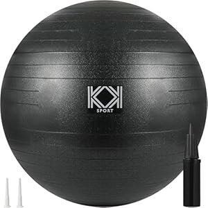 KK Exercise Ball Anti-Burst Gym Ball, Fitness Ball For Yoga, Pilates Training, Swiss Ball With Hand Pump