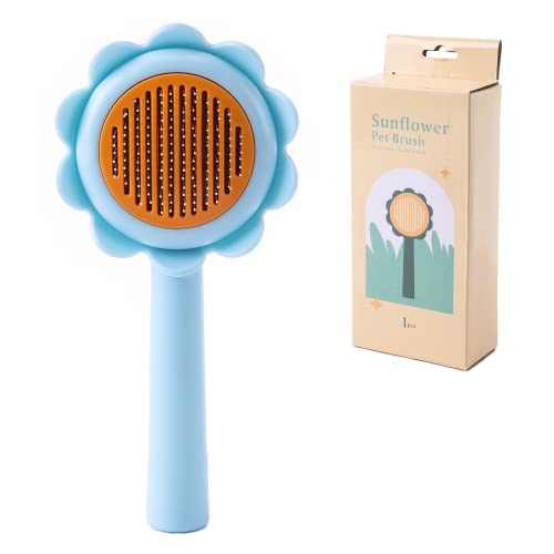 Mmyzao Cepillo Para Gatos Quitapelo Peine Gato Pelo Corto Largo Cat Brush Accesorios Gatos Cepillo Mascotas Quita Pelo-Azul