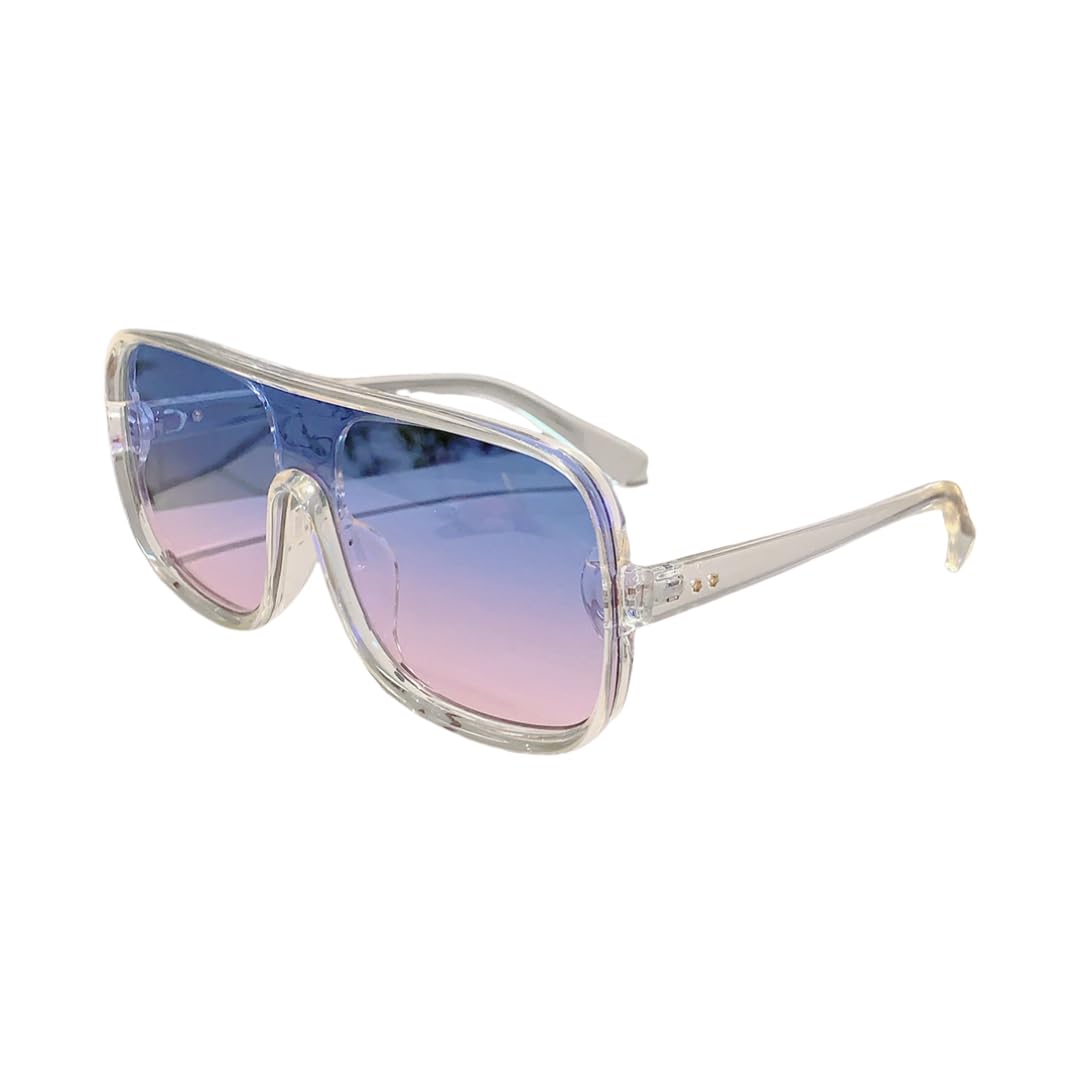 Lunettes de soleil vintage une pièce au fini luxe et style punk avec protection visière futuriste