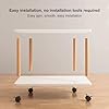 Bedside Table with Wheels 360 Degree Swivel, Small Side Tables with 2-Tier Storage Shelf, Snack table, Coffee Table on Wheels, End Table for Living Room,Bedroom,Bathroom,Balcony,Office(White) (White)
