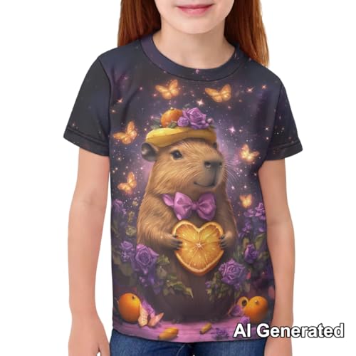 Image of Xhuibop Kids Tshirts Girls Boys 3-16 Years Summer Clothes for Teens Loose Fitting Tops