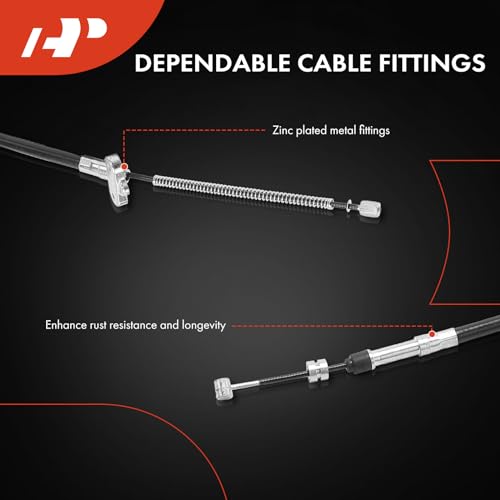 A-Premium Rear Passenger Side Parking Brake Cable Assembly Compatible with Toyota, Chevrolet & Geo Models: Corolla 1998-2002, Prizm - Replace# 94857024, 94852993 by A-premium - Image 4