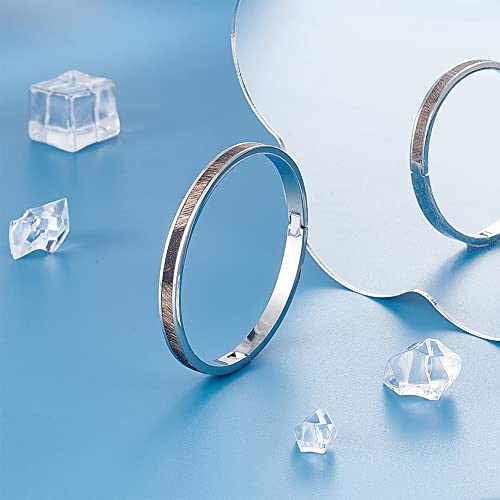 Bracelet vide à incrustation cuir acier inoxydable anti-ternissement UNICRAFTALE - 2