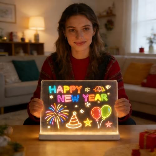 Tableau lumineux LED effaçable à sec avec support réglable - 2