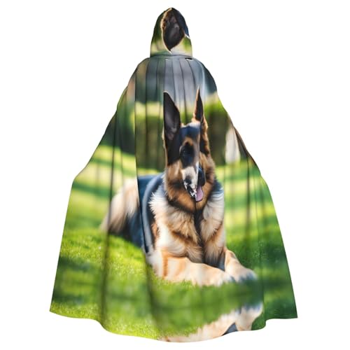 YYHHAOFA La capa con capucha para adultos con estampado de perro pastor alemán es una capa súper grande, cómoda y duradera
