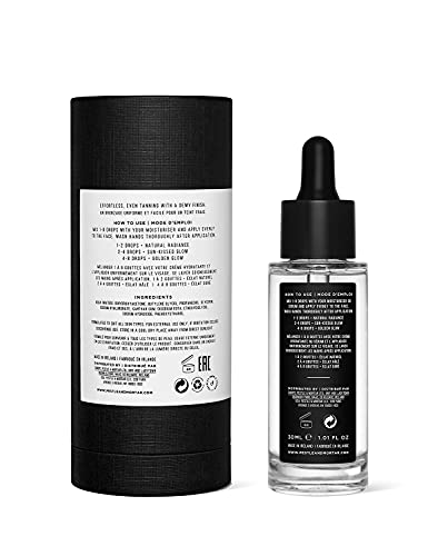 Pestle & Mortar Glow Drops - Sunless Self-Tan With Hyaluronic Acid. Customisable Self Tanner- For Men & Women, 30Ml #TOP2
