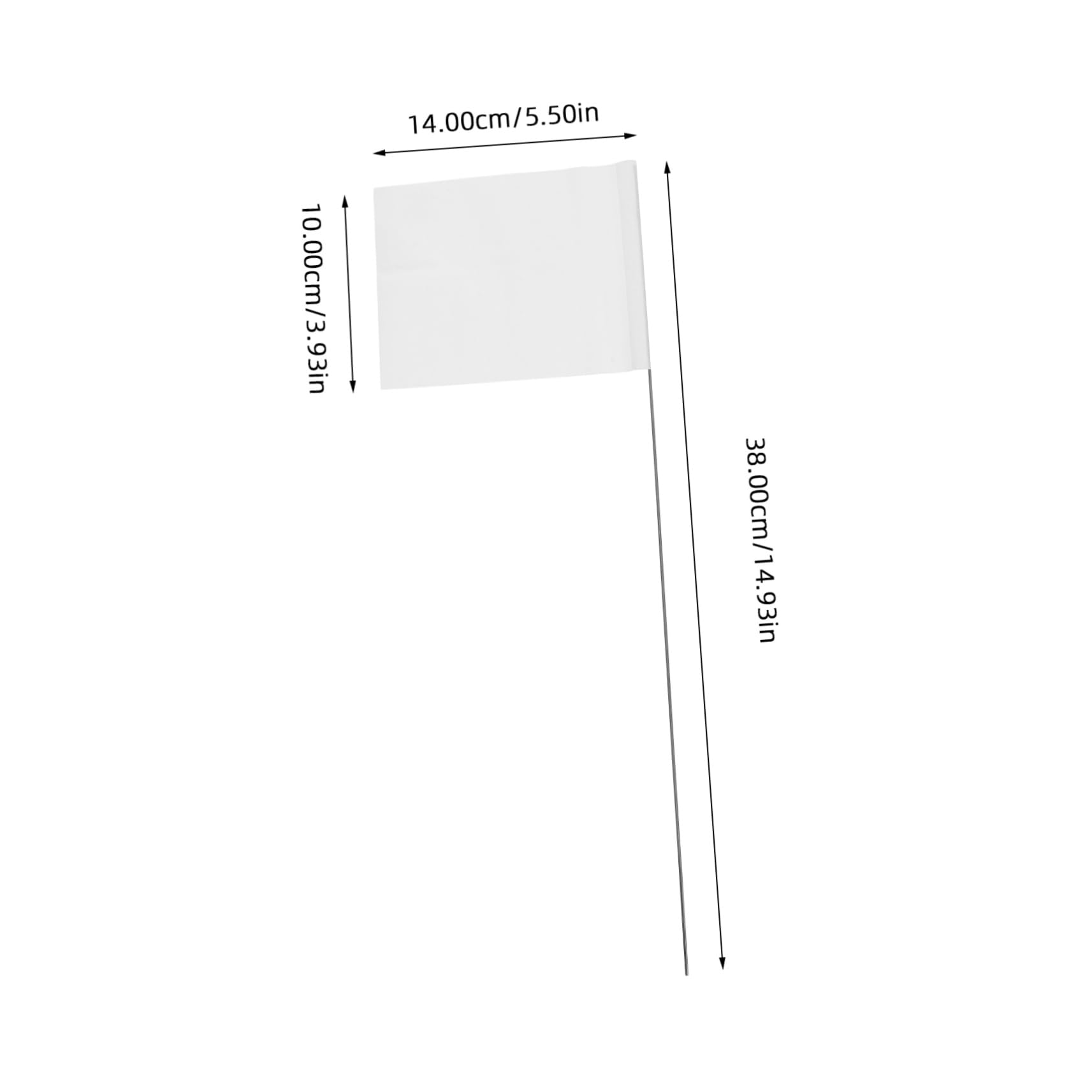 YARNOW Pvc Flags 15in Stainless Steel Stakes Landscape Yard Markers Industrial Utility Surveying Flags